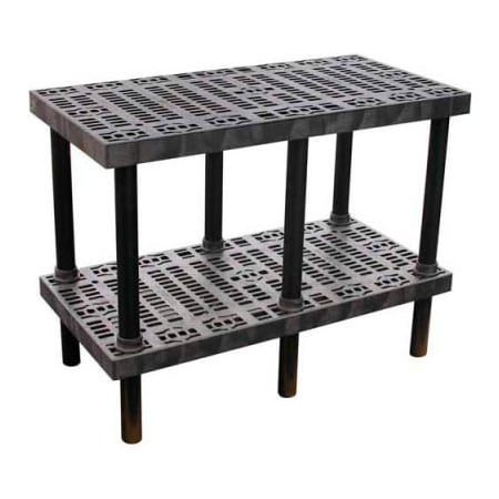 Plastic Workbench W/ Grid Top, 48W X 24D, Black